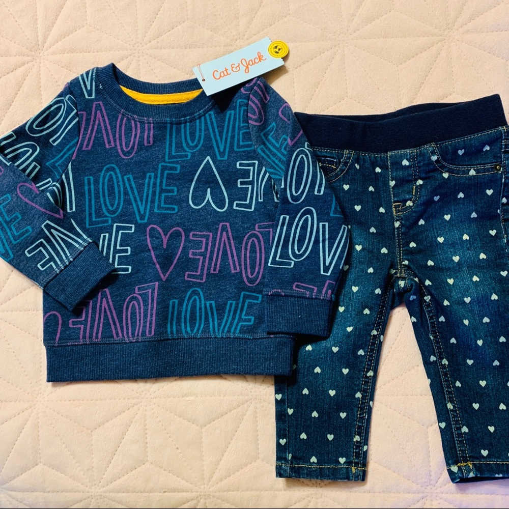 🛍Baby Girl Cat&Jack Outfit